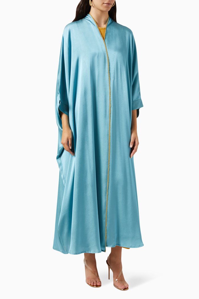 

Two-tone Abaya in Silk, Blue