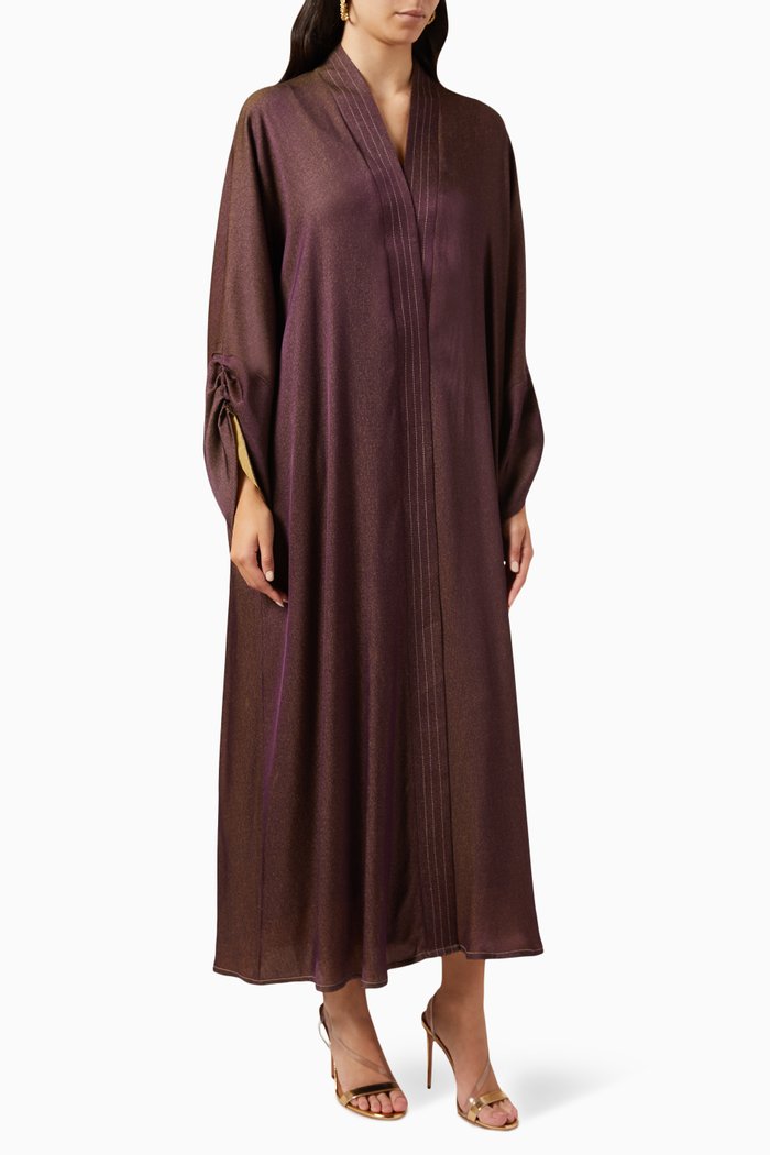 

Two-tone Abaya in Silk, Purple