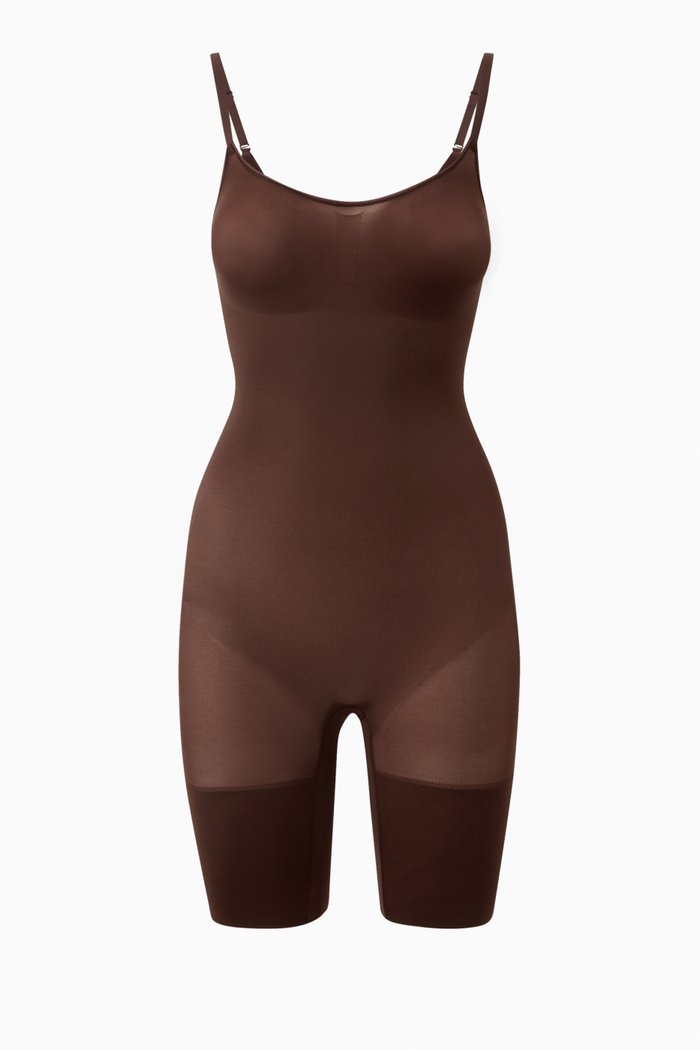 

Everyday Sculpt Mid-Thigh Bodysuit, Brown