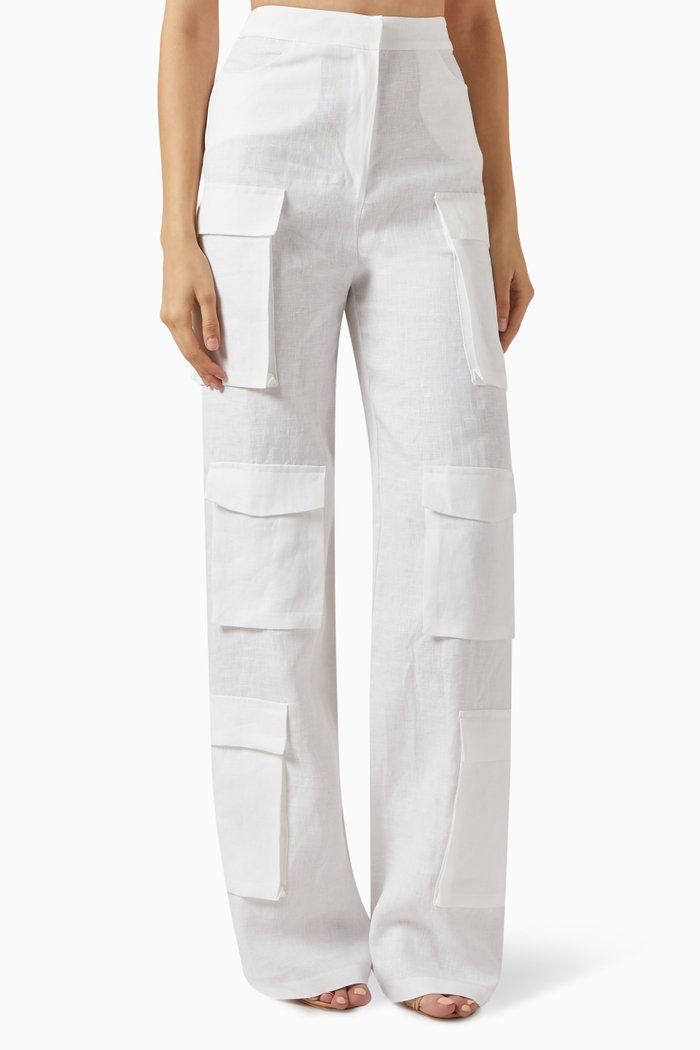 

Cargo Pants in Linen, White
