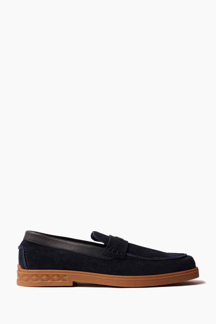 

Josh Driver Shoes in Suede, Blue