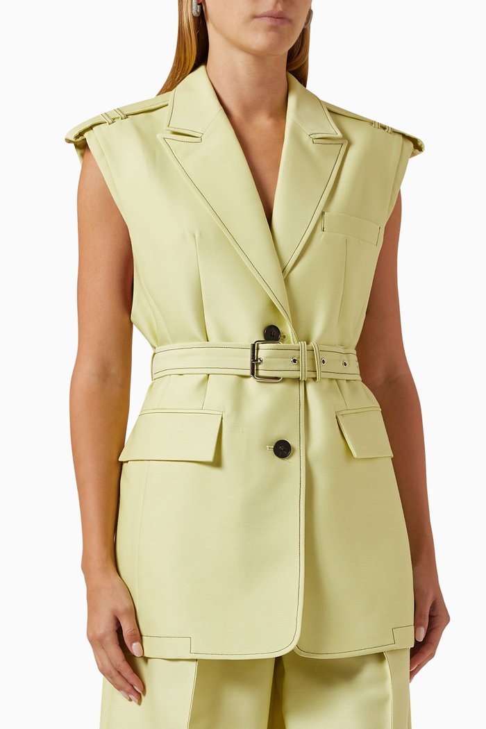 

Colour Stitch Vest Jacket in Wool-blend, Green