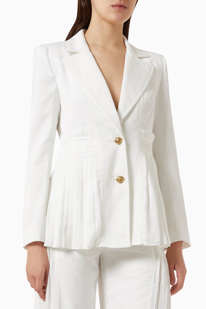 

Tranquility Pleated Jacket Rayon-blend, White