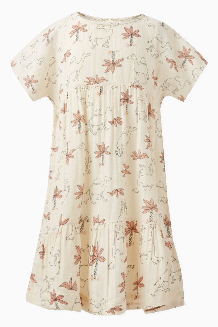 

Printed Dress in Cotton, Multicolour
