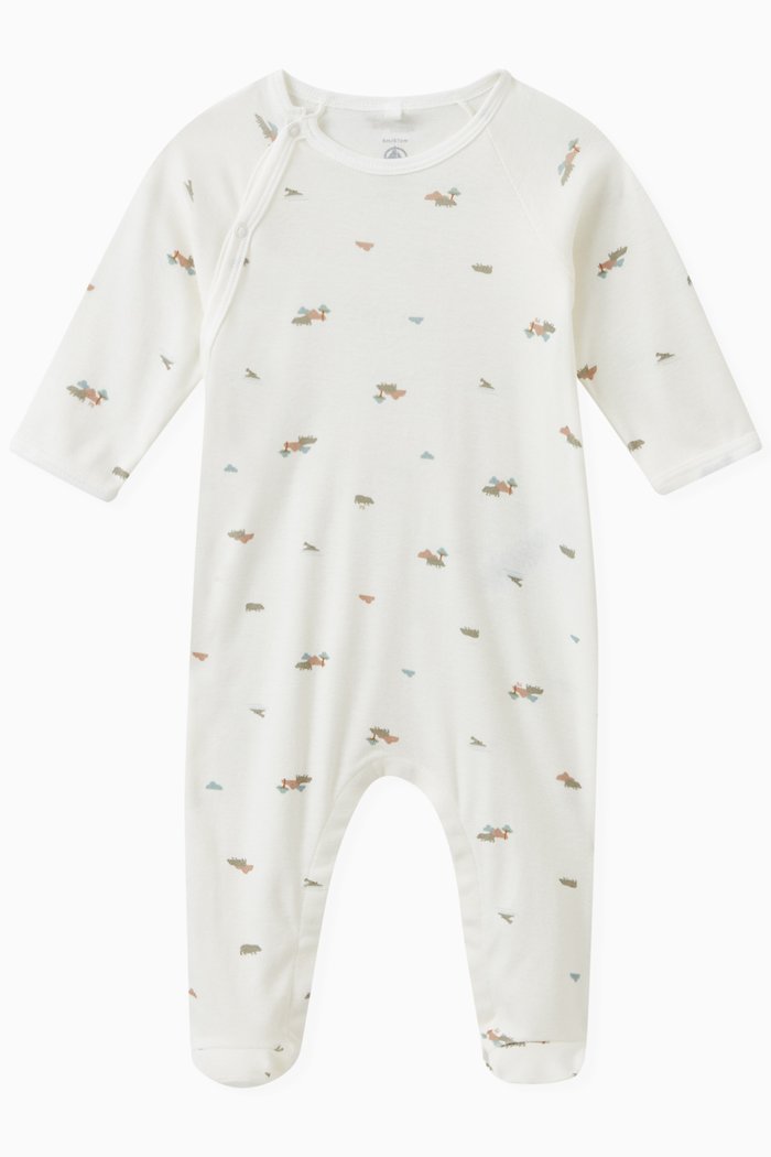 

Animal-print Sleepsuit in Cotton, Multicolour