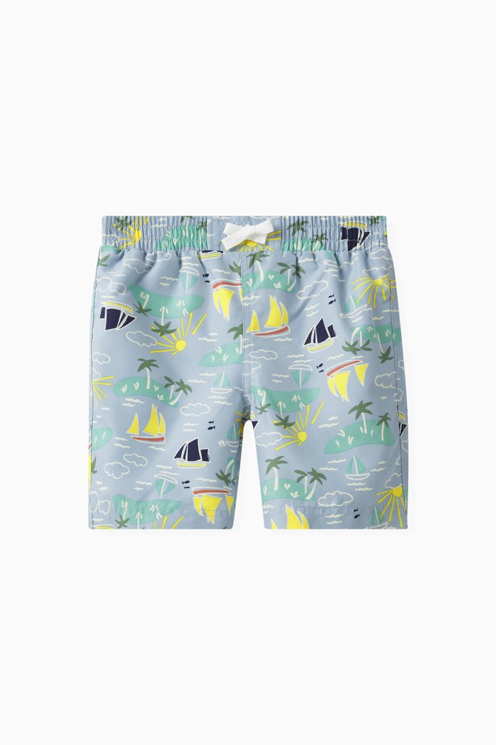 

Printed Swim Shorts in Polyester, Multicolour