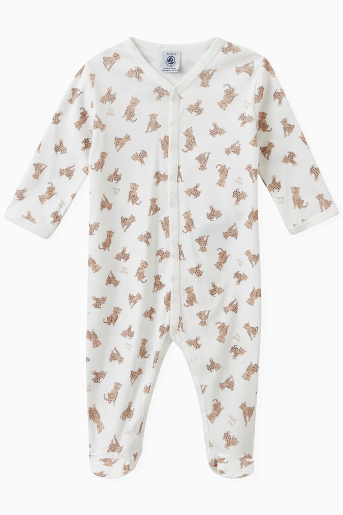 

Animal-print Sleepsuit in Cotton, Multicolour