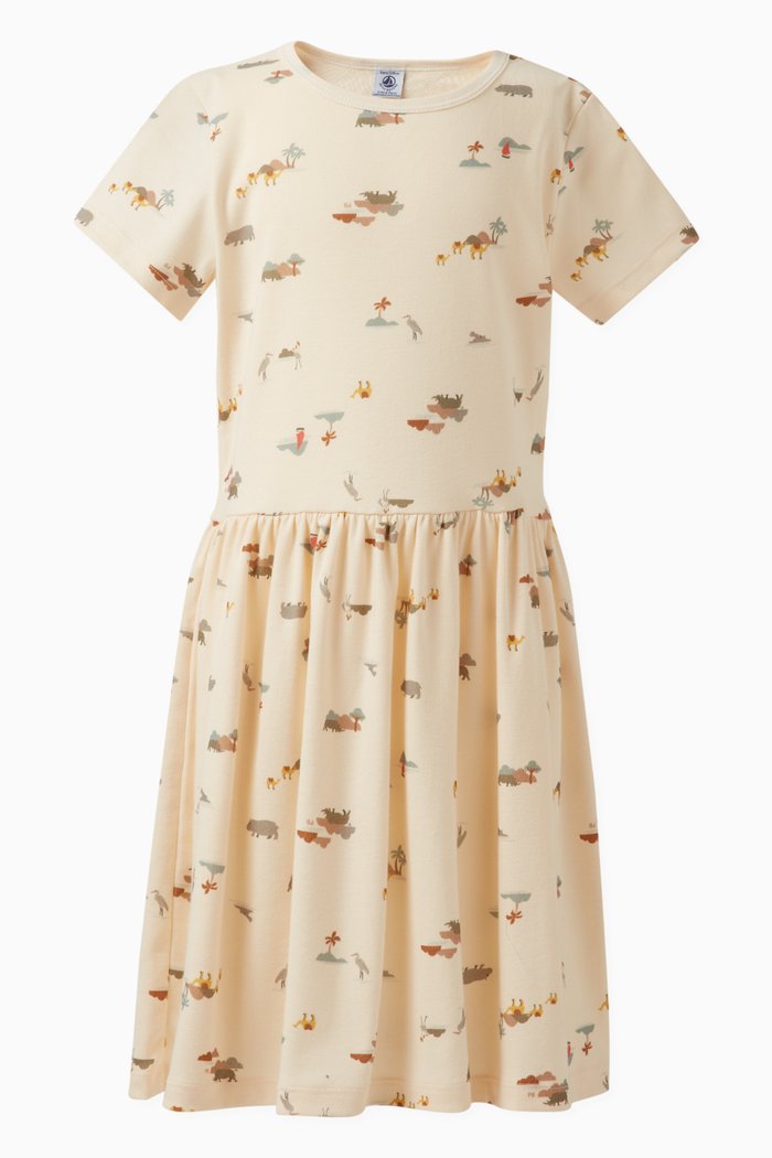 

Floral Print Dress in Cotton, Multicolour