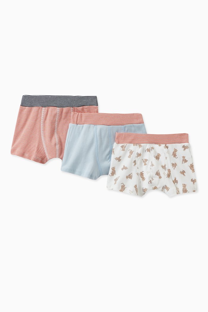 

Assorted Boxer Shorts in Cotton, Set of 3, Multicolour