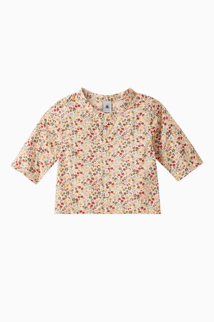 

Floral Print Shirt in Cotton, Multicolour
