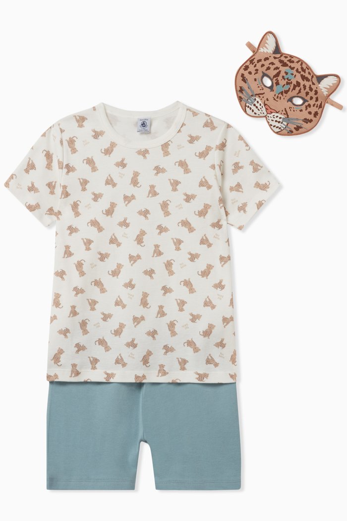 

Leopard Print Pyjamas, Set of Three, Multicolour
