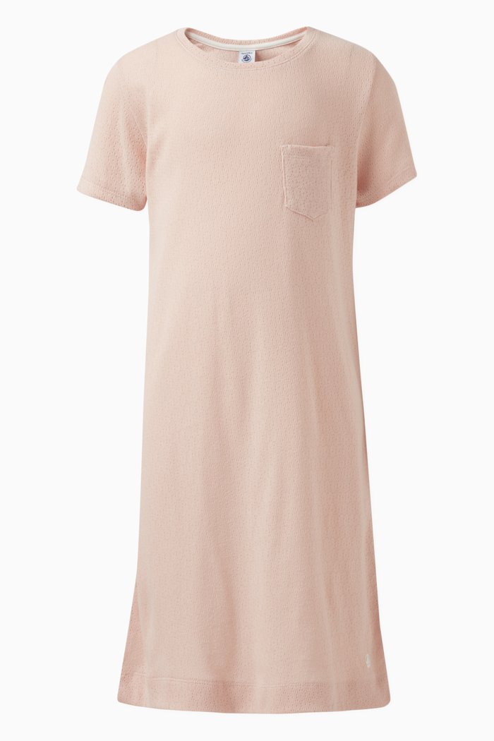 

Openwork Nightdress in Cotton, Pink