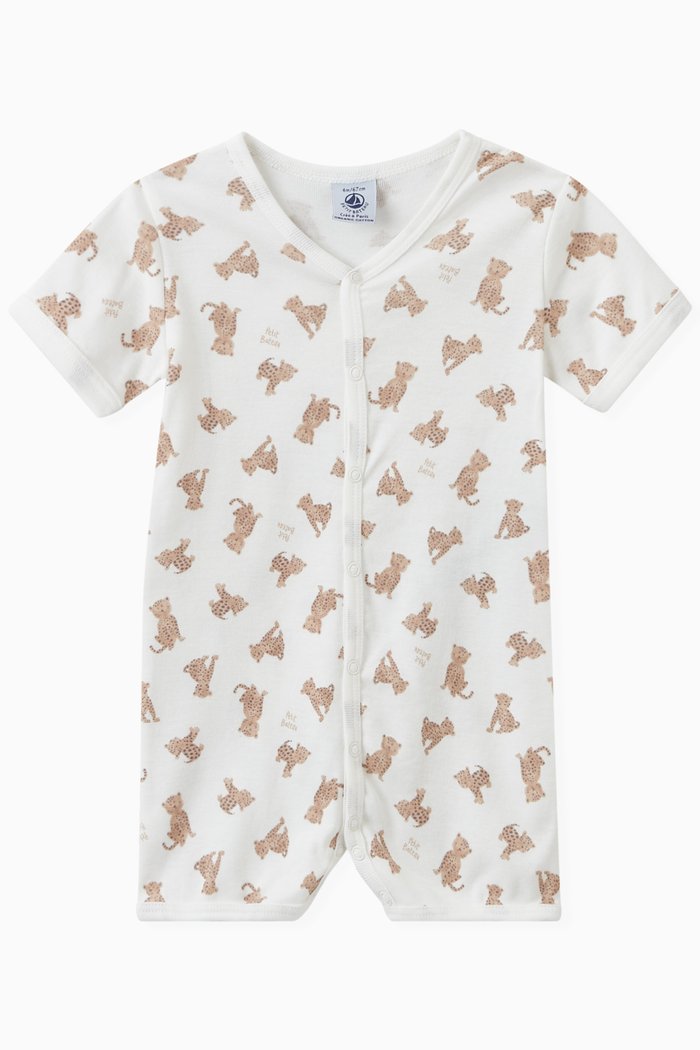 

Animal-print Romper in Cotton, Multicolour