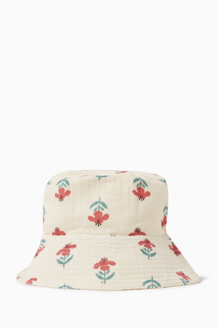 

Floral Print Sun Hat in Cotton, Multicolour