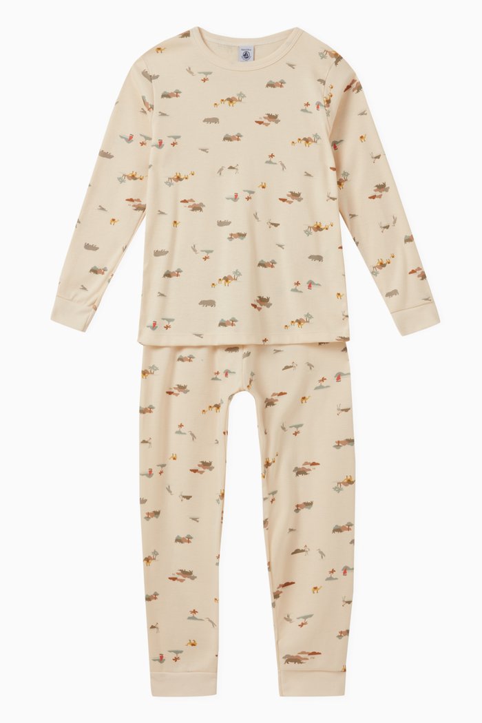 

Animal Print Pyjamas in Cotton, Set of Two, Multicolour