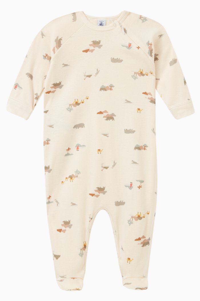 

Graphic-print Sleepsuit in Cotton, Multicolour