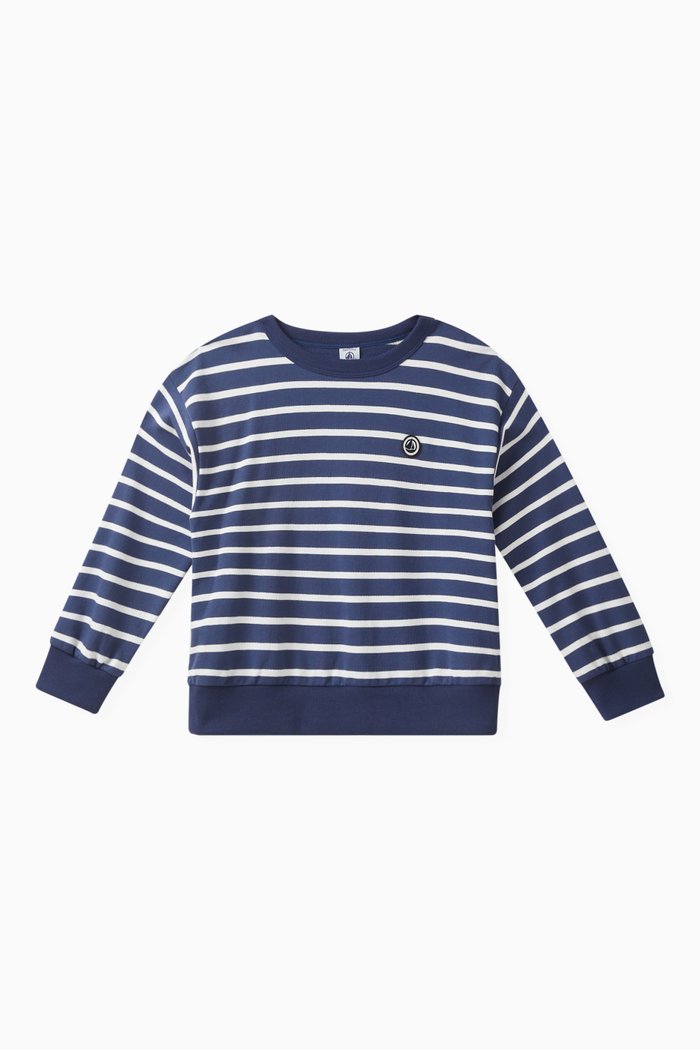 

Striped Sweatshirt in Cotton, Multicolour