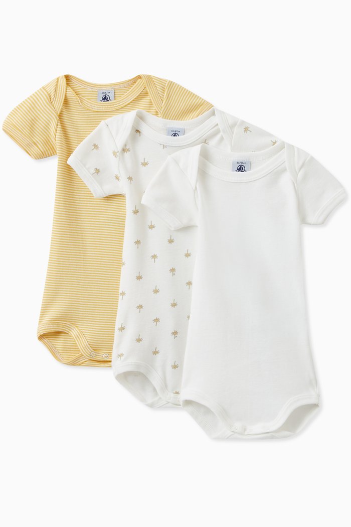 

Assorted Bodysuit in Organic Cotton, Set of 3, Multicolour