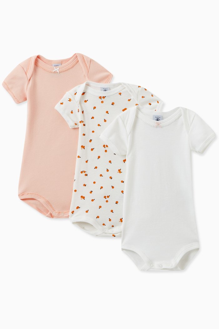 

Assorted Bodysuit in Organic Cotton, Set of 3, Multicolour