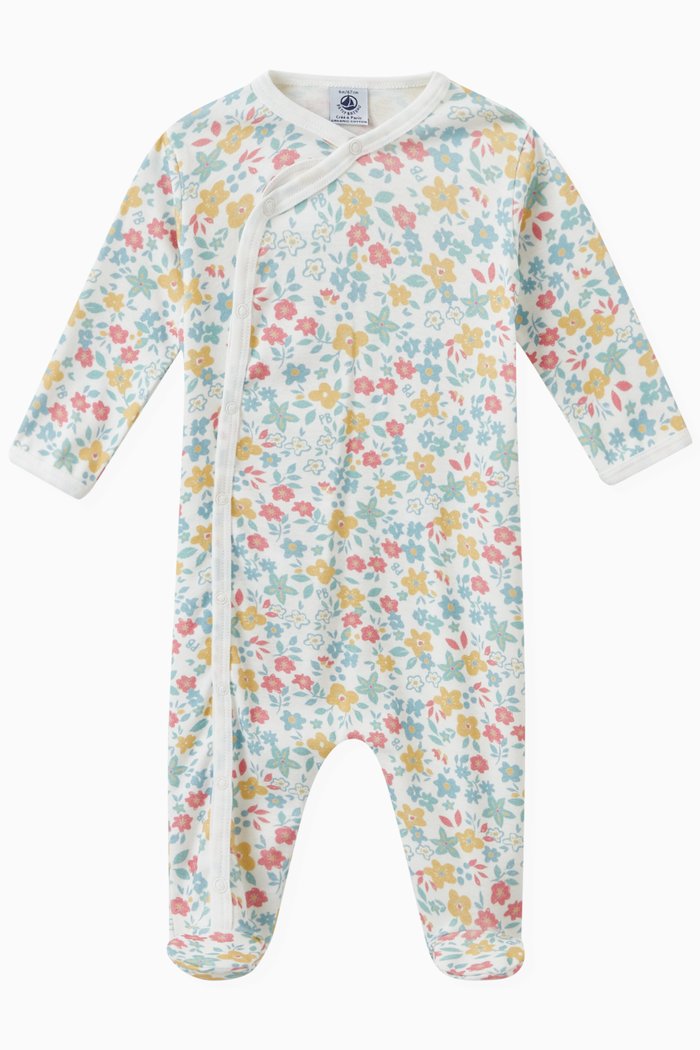 

Floral Sleepsuit in Organic Cotton, Multicolour