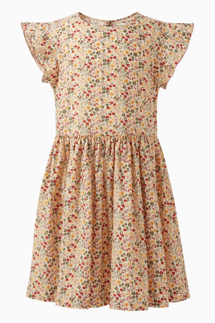 

Floral Dress in Cotton Poplin, Multicolour