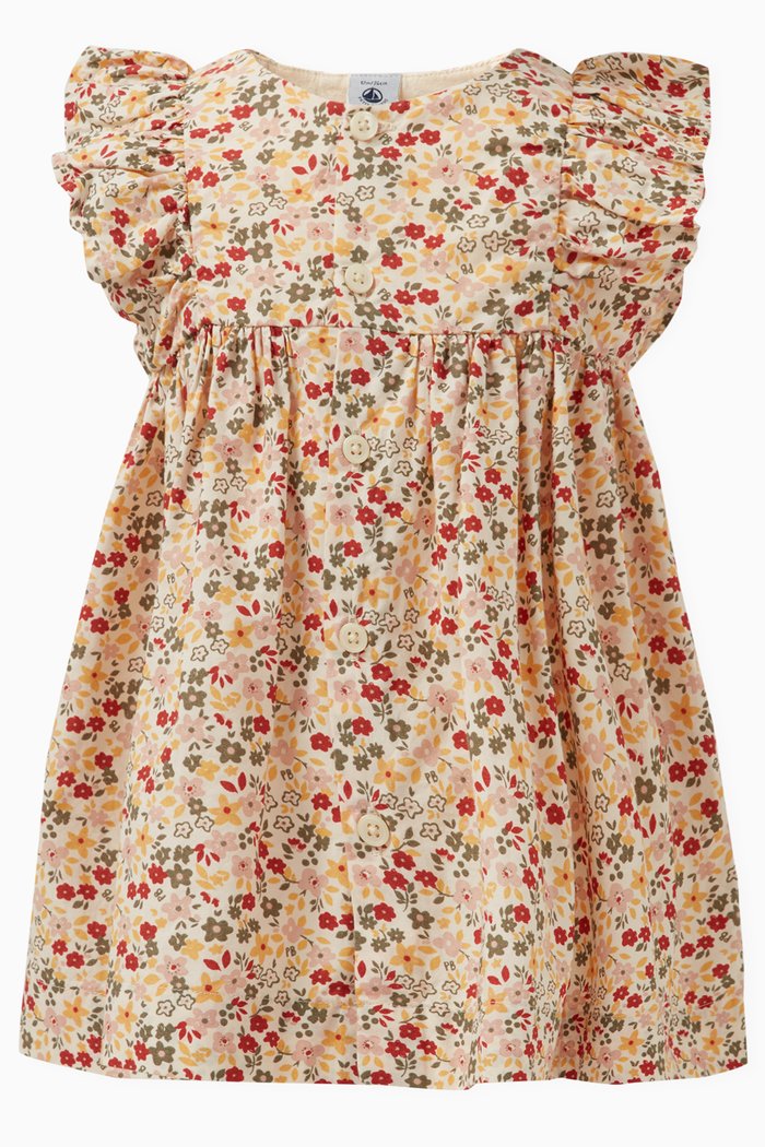 

Floral Dress & Bloomers Set in Cotton Poplin, Multicolour