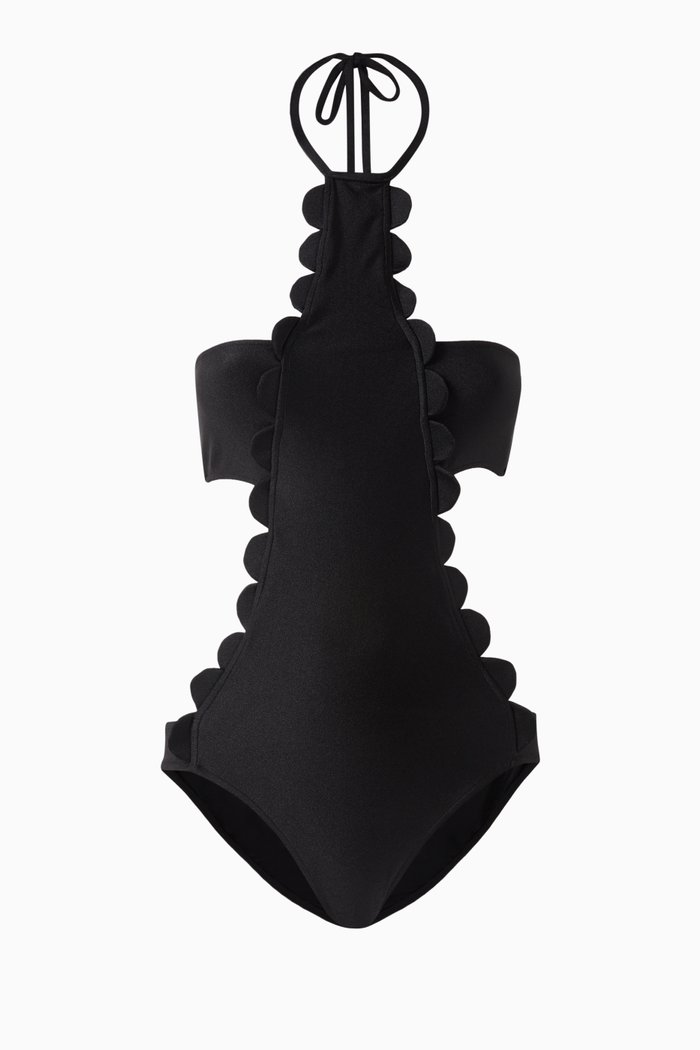 

Bubble Cut-out One-piece Swimsuit, Black