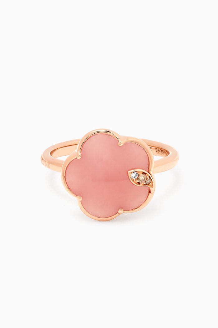 

Petit Jolie Ring with Pink Chalcedony & Diamonds in 18kt Rose Gold