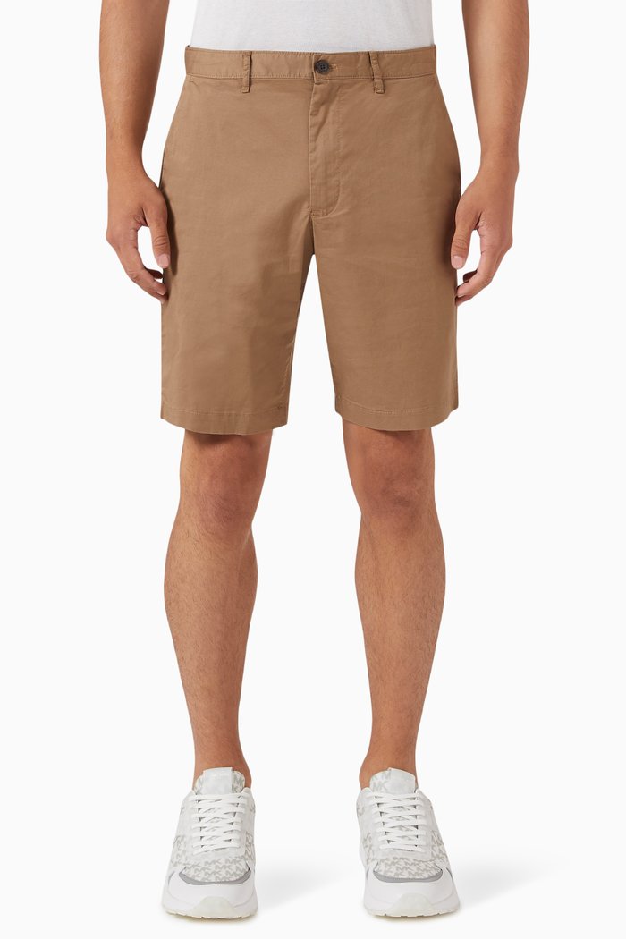

Washed Shorts in Poplin, Brown