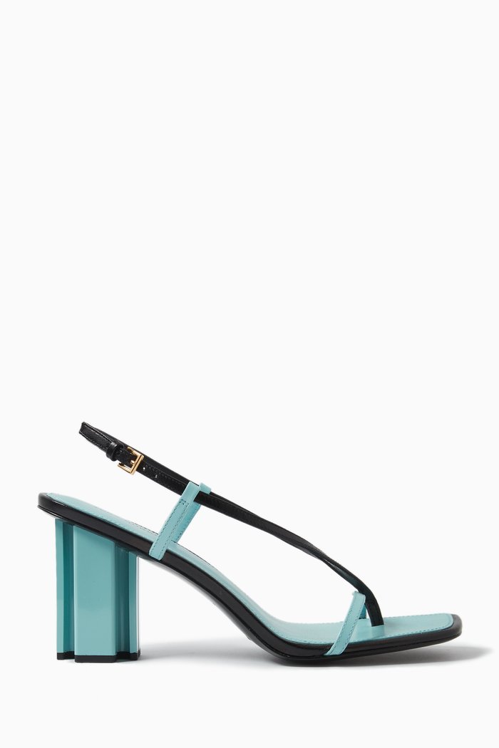 

T Stamp 85 Sandals in Leather, Black
