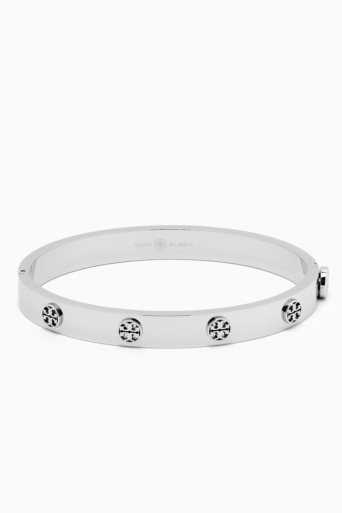 Miller Stud Hinge Bracelet in Stainless Steel, 7mm, Silver