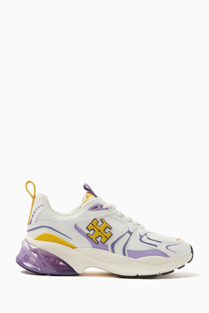 Good Luck Tech Sneakers in PU Mesh, Gold