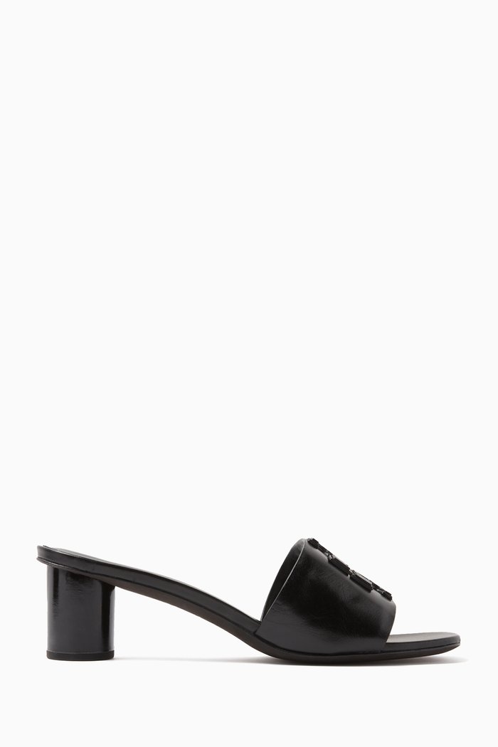 

Ines Logo 55 Mules in Leather, Black