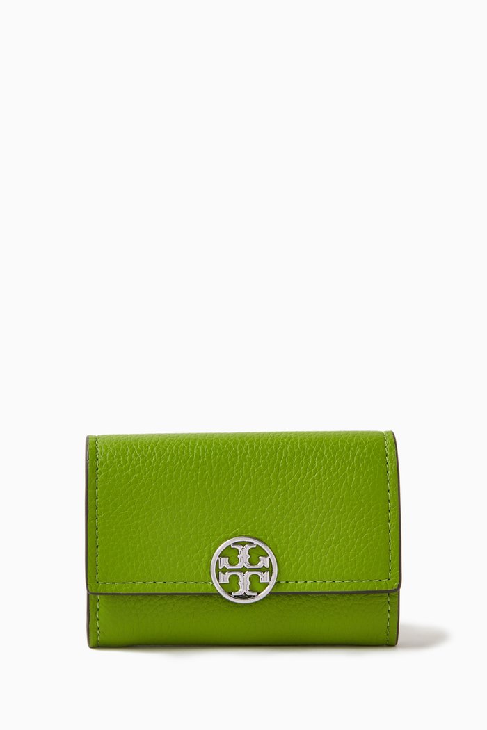

Miller Mini Wallet in Textured Leather, Green