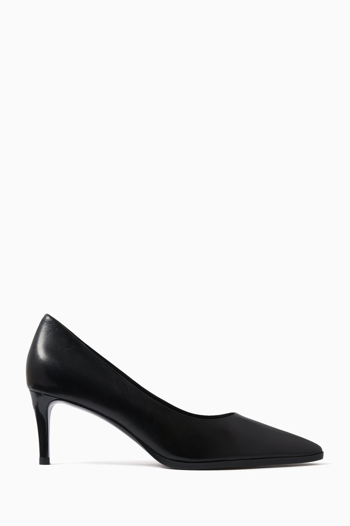 

Iconic 65 Mid Heel Pumps in Leather, Black
