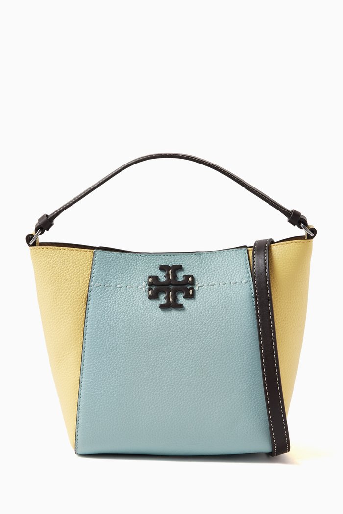 

Small Mcgraw Color-block Bucket Bag in Leather, Multicolour