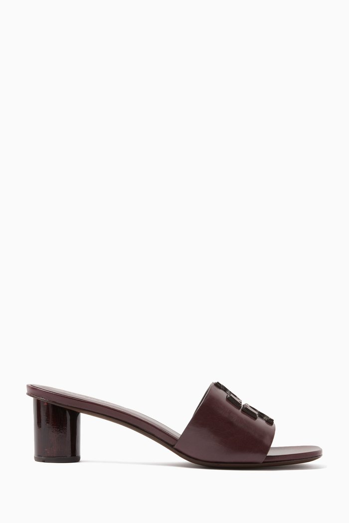 

Ines Logo 55 Mules in Leather, Purple