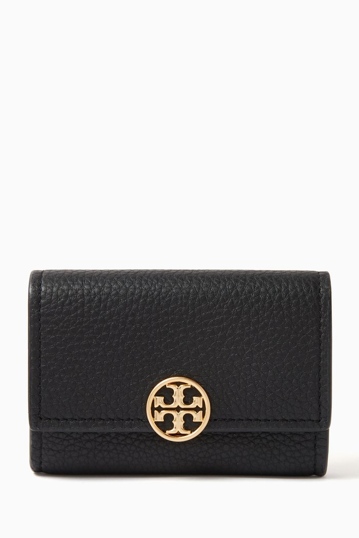 

Miller Mini Wallet in Textured Leather, Black