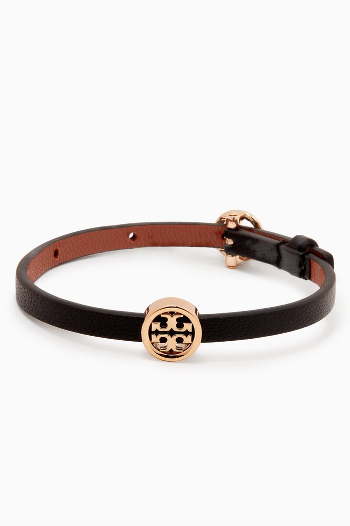 

Miller Bracelet in Leather & 18kt Gold-plated Brass, Multicolour
