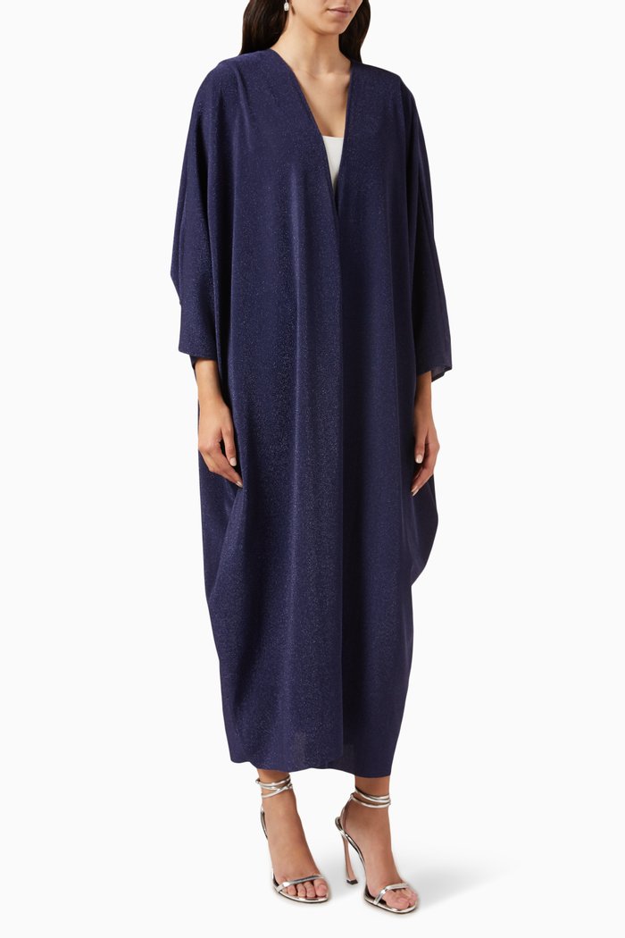 

Wrap Glitter Abaya, Blue