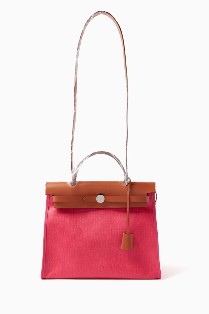 

Unused Herbag Zip 31 Bag in Vache Hunter Leather & Palladium Hardware, Pink