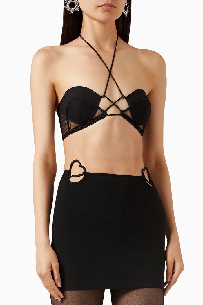 

Hilma Cut-out Bra Top, Black