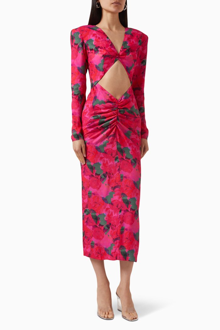 

Aurora Midi Dress in Viscose-blend, Pink