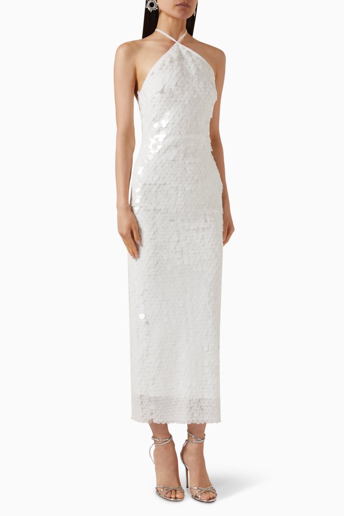 

Blanca Dress in Maxi-sequins, White