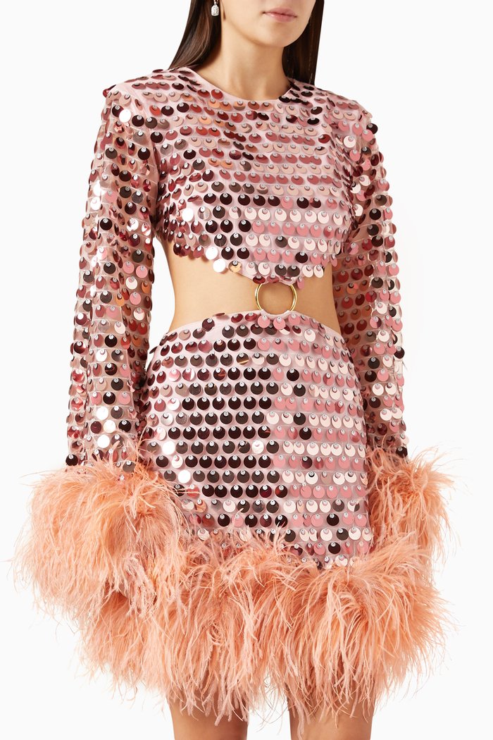

Edie Sequinned Mini Dress, Pink