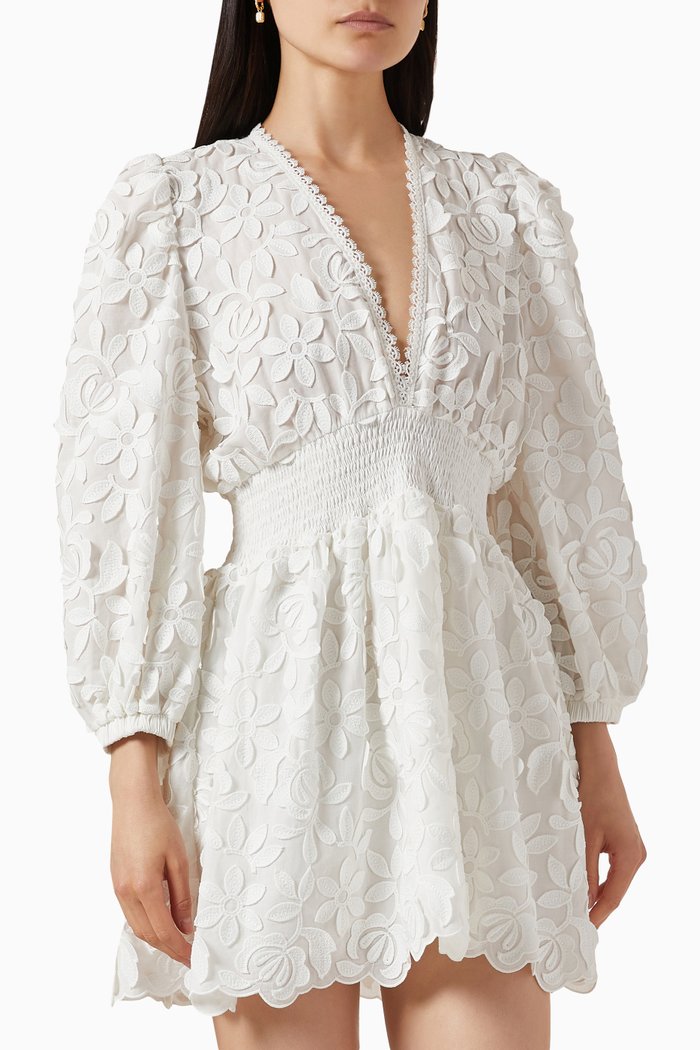 

Villa Alta Mini Dress in Cotton-blend, White