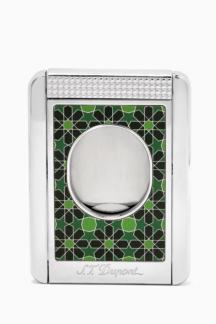 

Mozaic Cigar Cutter Stand in Metal, Green
