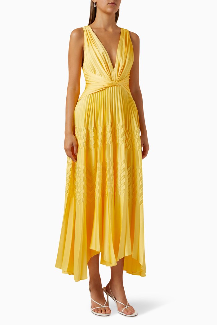 

Bettencourt Dress in Satin, Yellow
