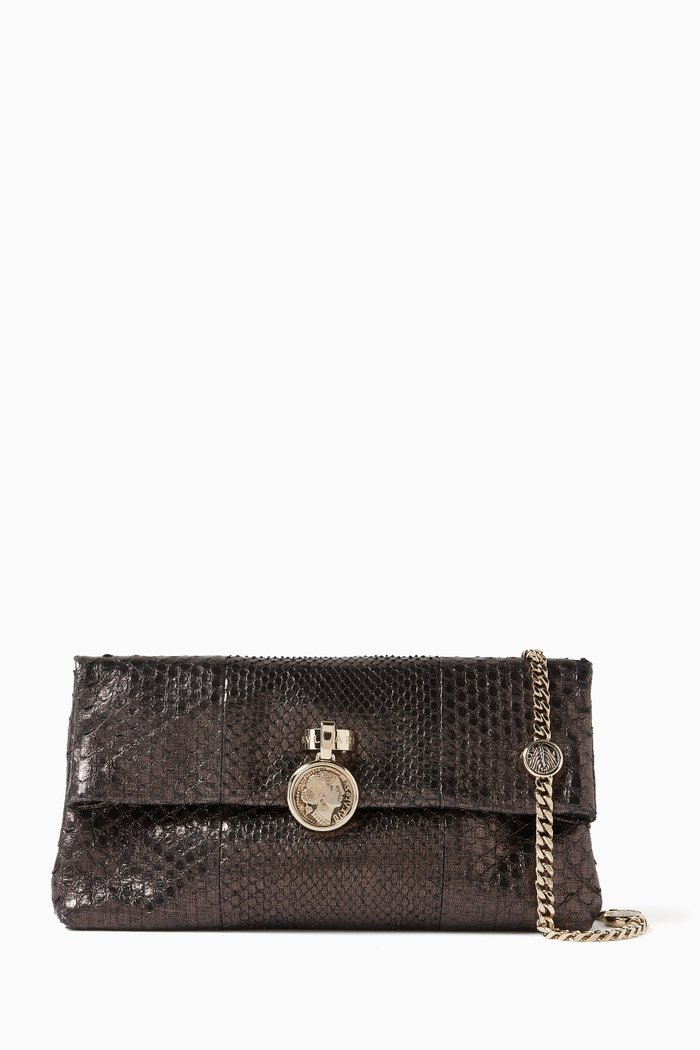 

Crossbody Bag in Metallic Python Leather