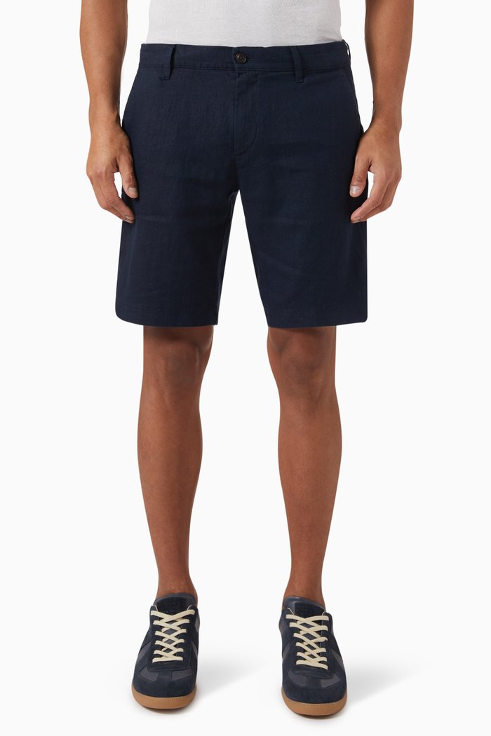 

Edmund Bermuda Shorts in Linen, Blue